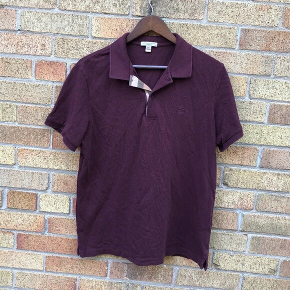Vintage Burberry Brit Polo Button Up Shirt Large - Picture 1 of 5